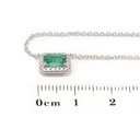 GARGANTILLA HALO ESMERALDA/ Octágono-0.42ct DIAMANTES-0.08ct GVS 40/45cm. 3.2gr. ORO BLANCO 18K