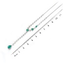 GARGANTILLA LA CEIBA 4-ESMERALDAS 1.23CT-PERA 30B71P GVS 40/45cm 6.0GR ORO BLANCO 18K