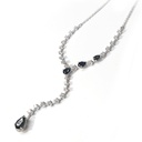 GARGANTILLA LA CEIBA 4-ZAFIROS 188P-PERA 30B70P GVS 40/45cm 5.9GR ORO BLANCO 18K