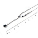 GARGANTILLA LA CEIBA 4-ZAFIROS 188P-PERA 30B70P GVS 40/45cm 5.9GR ORO BLANCO 18K