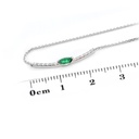GARGANTILLA MARÍA DE LUJO ESMERALDA 11P-MQ y 12B6P GVS 40/45cm 2.0gr ORO BLANCO 18K 
