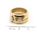 ANILLO 2-DIAMANTES Talla/Marquise 0.79ct 7.9gr. ORO AMARILLO 18K