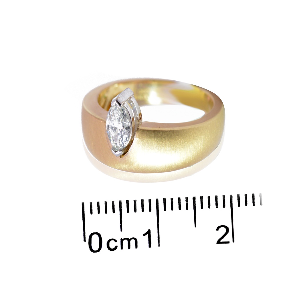 ANILLO DIAMANTE Talla/Marquise 0.45ct 5.7gr. ORO AMARILLO 18K