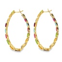 Arracadas BRUMANI Looping Shine MULTI/GEMAS 9.2gr ORO AMARILLO 18K