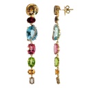 Aretes BRUMANI Looping Shine DIAMANTE-0.14ct MULTI/GEMAS 10.4gr ORO AMARILLO/BLANCO 18K