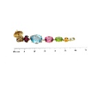 Aretes BRUMANI Looping Shine DIAMANTE-0.14ct MULTI/GEMAS 10.4gr ORO AMARILLO/BLANCO 18K