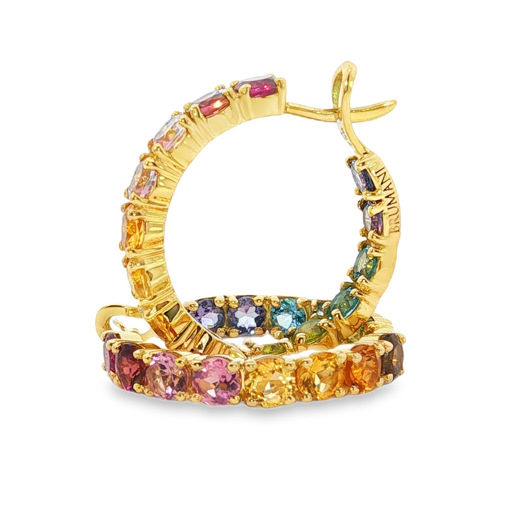 Arracadas BRUMANI Yara MULTI/GEMAS 6.5gr ORO AMARILLO 18K