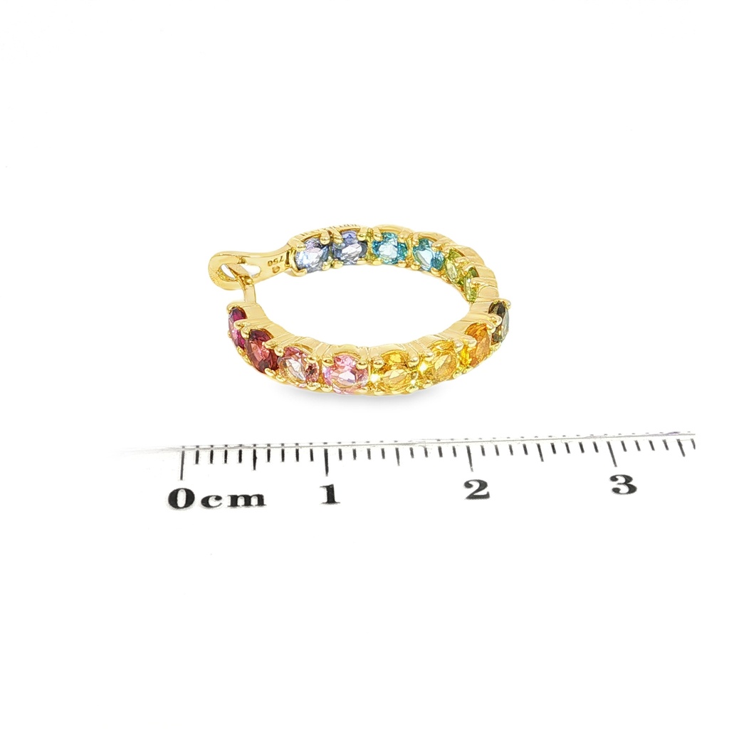 Arracadas BRUMANI Yara MULTI/GEMAS 6.5gr ORO AMARILLO 18K