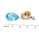 Aretes BRUMANI Baobab DIAMANTE-0.03ct MULTI/GEMAS 13.2gr ORO AMARILLO 18K