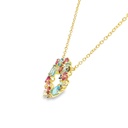 Gargantilla BRUMANI Baobab DIAMANTE-0.06ct MULTI/GEMA 5.2gr 41/43/45cm ORO AMARILLO 18K