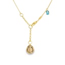Gargantilla BRUMANI Baobab DIAMANTE-0.06ct MULTI/GEMA 5.2gr 41/43/45cm ORO AMARILLO 18K