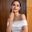 GARGANTILLA BRUMANI "LOOPING SHINE" 2-CRISTAL DE ROCA-2.00ct 15-DIAMANTES 0.06ct 4.7gr. 45cm. ORO ROSA/BLANCO 18K 