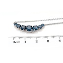 GARGANTILLA BRUMANI "MANACA" 9-TOPACIOS AZUL LONDON-3.45ct 1-TOPACIO AZUL SKY BLUE-0.05ct 1-TOPACIO AZUL SWISS BLUE-0.08ct DIAMANTE-0.003ct 6.1gr. 45cm. ORO BLANCO 18K 