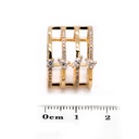 ANILLO “INCONTRO“ 4/BANDAS 40-DIAMANTES Talla-Marquise/Pera/Redondo 0.54ct.  6.9gr. ORO AMARILLO18K