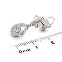 ARETES  60-DIAMANTES Talla/Brillante 0.66ct, 2-DIAMANTES Talla/Marquis 0.25ct, 3.62gr. ORO BLANCO 18K