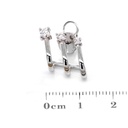 ARETES 6-DIAMANTES Talla/Brillante 0.48ct, 5.28gr ORO BLANCO 18K