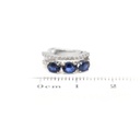 ARETES “PATH“ 6-ZAFIROS/Oval 1.30ct 42-DIAMANTES 0.19ct GVS 3.54gr. ORO BLANCO 18K