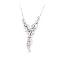 GARGANTILLA "WATERFALL" 46-DIAMANTES Talla-Brillante y Baguette 1.38ct GVS 7.17gr. 42cm. ORO BLANCO 18K