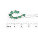 GARGANTILLA C/DIJE 8-ESMERALDAS Talla/Pera 2.08ct, 24-DIAMANTES 0.08ct  5.0gr 42cm ORO Blanco 18K