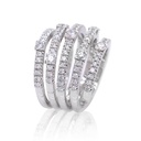 ANILLO DAMIANI “NOTTE DI SAN LORENZO“ DIAMANTE-1.35ct 11.5gr. ORO BLANCO 18K