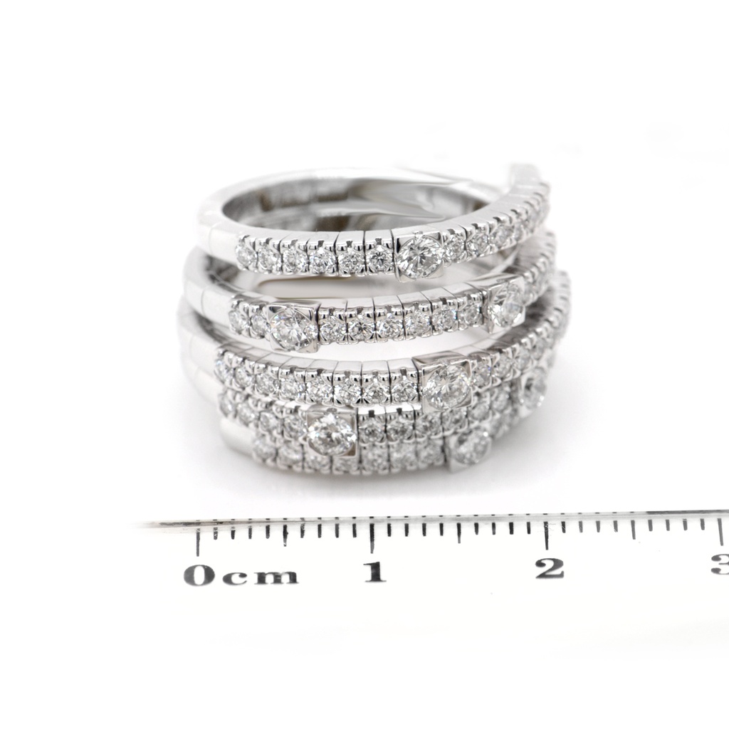 ANILLO DAMIANI “NOTTE DI SAN LORENZO“ DIAMANTE-1.35ct 11.5gr. ORO BLANCO 18K