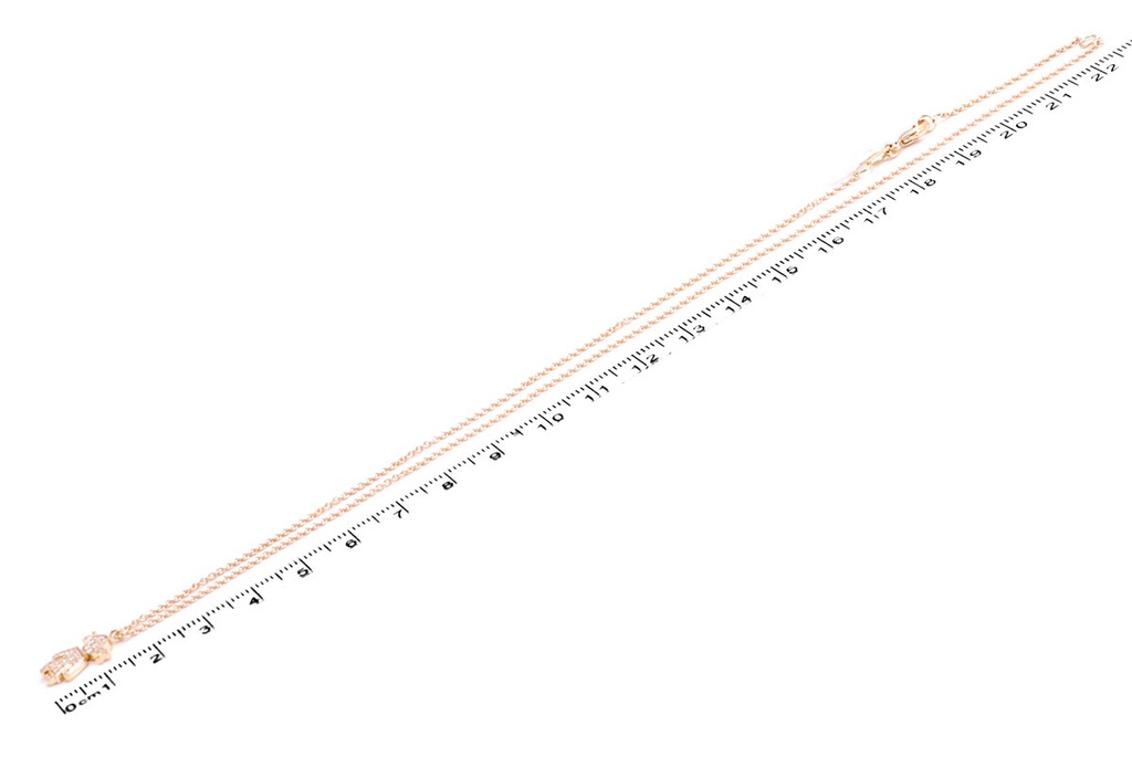 GARG C/DIJE GIRL/PAVE B21P 4.5gr. 39/42cm. ORO AMARILLO 18K