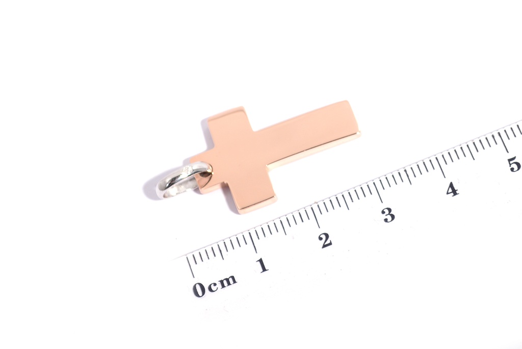CRUZ FLAT 26X17MM ROSE OR 4.95gr ORO 18K