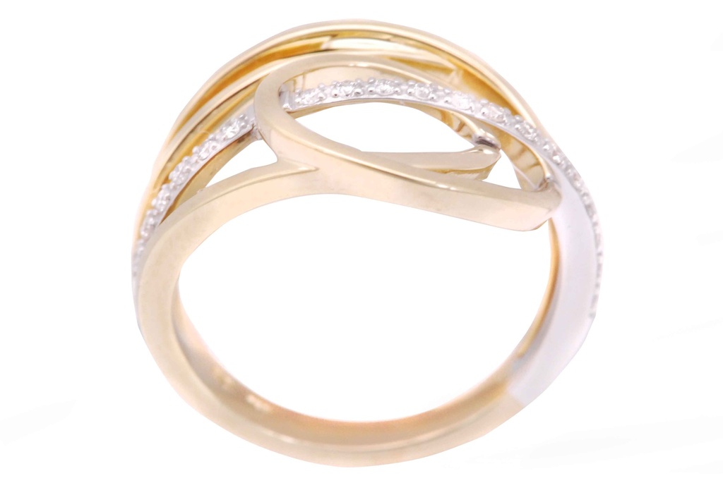 ANILLO ORBITAL B12P 5.6gr ORO AMARILLO/BLANCO 18K
