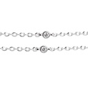 GARGANTILL ICE DIAMANTES Talla-Brillante/Baguette 0.39ct GVS 2.0gr. 40/45cm ORO BLANCO 18K