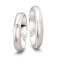 [CYC] Par de argollas de matrimonio "SECRET PROMISE" - Oro 14k 4mm candado A06651-06652