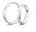 [CYC] Par de argollas de matrimonio "SMART LINE SLIM" - Oro 14k 4mm A (07131-07132)