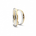 [CYC] Par de argollas de matrimonio "BASIC LIGHT" - Oro 14k combinado 3.5mm (05641-05642)