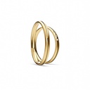 [CYC] Par de argollas de matrimonio "BASIC LIGHT" - Oro 14k combinado 3.5mm (05641-05642)