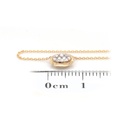 GARGANTILLA “SUNSHINE“ OVAL-7X5mm 10-DIAMANTES 0.07ct 1.7gr. 42cm. ORO AMARILLO/BLANCO 18K