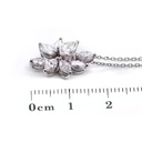 GARGANTILLA AGAVE 12-DIAMANTES Talla-Pera/Marquise/Redondo 1.40ct 4.1gr. 42cm. ORO BLANCO 18K