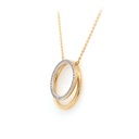 GARGANTILLA “DUO“ 20mm 44-DIAMANTES 0.17ct 5.9gr. 42cm. ORO AMARILLO 18K