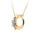 GARGANTILLA "FIORIRE" COLGANTE 35-DIAMANTES Talla-Redondo 0.20ct 5.3gr. 42cm. ORO AMARILLO 18K