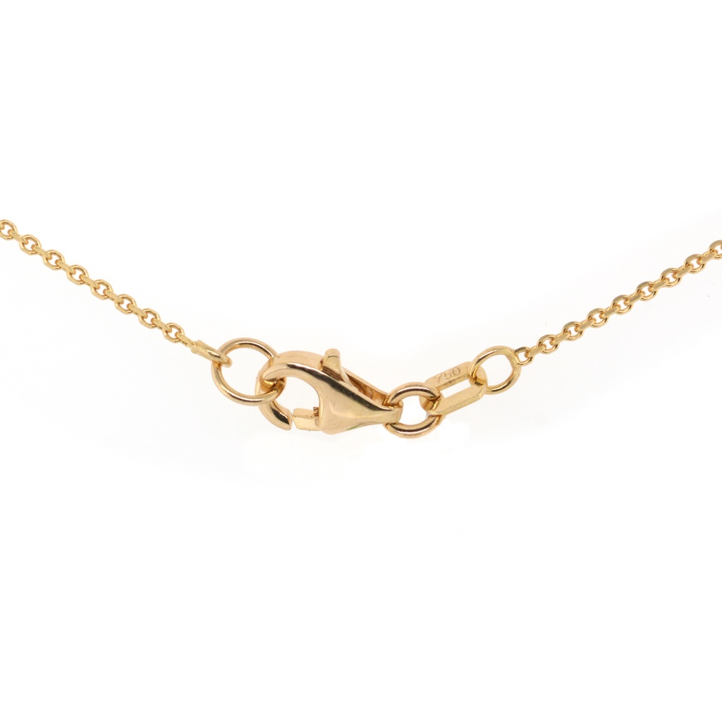 GARGANTILLA "FIORIRE" COLGANTE 35-DIAMANTES Talla-Redondo 0.20ct 5.3gr. 42cm. ORO AMARILLO 18K