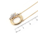 GARGANTILLA "FIORIRE" COLGANTE 35-DIAMANTES Talla-Redondo 0.20ct 5.3gr. 42cm. ORO AMARILLO 18K