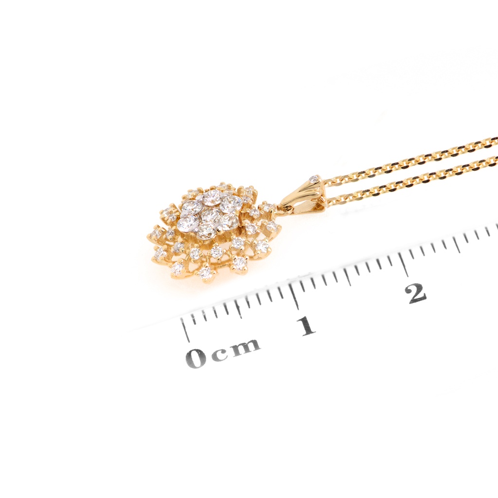 GARGANTILLA "CUASAR" 32-DIAMANTES Talla/Redondo 0.40ct 3.3gr. 42cm. ORO AMARILLO/BLANCO 18K