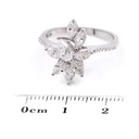 ANILLO AGAVE 22-DIAMANTES Talla-Pera/Marquise/Redondo 1.36ct 3.8gr. ORO BLANCO 18K