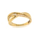 ANILLO “AXIS“ 27-DIAMANTES 0.10ct 3.9gr. ORO AMARILLO 18K