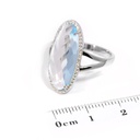 ANILLO Halo Colori TOPACIO AZUL/SKY-8.05ct DIAMANTES-0.17ct 4.9gr. ORO BLANCO 18K