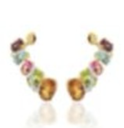 Aretes LOOPING SHINE Diamante-0.08ct Multi/Gemas-3.04ct 4.9gr 18K 