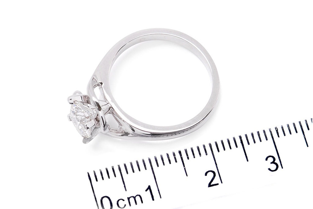 [CYC] Anillo de Compromiso Abracci con un diamante natural Corte Ideal Original 1ct VS2/I en oro blanco 18K