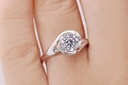 [CYC] Anillo de Compromiso Abracci con un diamante natural Corte Ideal Original 1ct VS2/I en oro blanco 18K