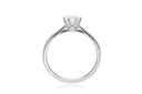[CYC] Anillo de Compromiso Crown con un diamante natural Corte Ideal Original 1/4ct VS2/I en oro blanco 14K