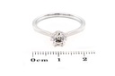 [CYC] Anillo de Compromiso Crown con un diamante natural Corte Ideal Original 2/3ct VS2/I en oro blanco 14K