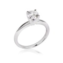 [CYC] Anillo de Compromiso Baby con un diamante natural Corte Ideal Original 2/3ct VS2/I en oro blanco 18K