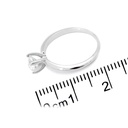 [CYC] Anillo de Compromiso Baby con un diamante natural Corte Ideal Original 2/3ct VS2/I en oro blanco 18K